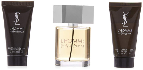 Yves Saint Laurent LHomme Men Set Eau De Toilette Spray After Shave Balm