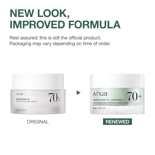 Anua Heartleaf 70 Intense Calming Cream With Ceramide and Panthenol Face Moisturizer 1.69 Fl.Oz