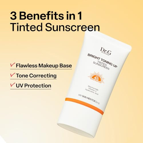 Dr.G G Bright Toning Up Tinted Sunscreen Spf 45 Broad Spectrum Korean 1.69 Fl Oz