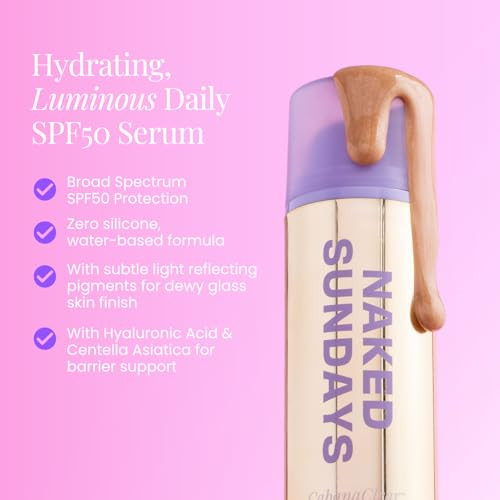 Sundays Cabanaclear Spf 50 Illuminating Sunscreen Serum For Face Hydrating WaterGel Spf 50Ml