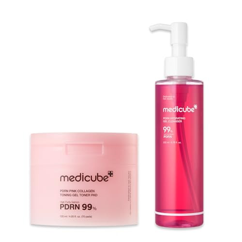 Medicube Pdrn Soothing Care Duo: Salmon Dna Pink Collagen Jelly Pad And