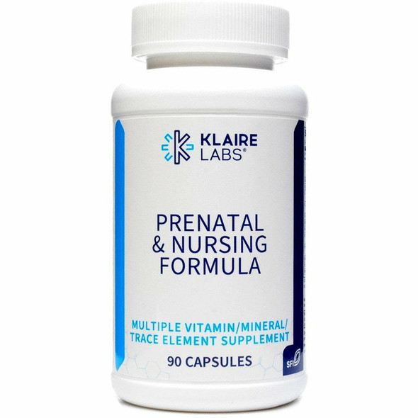 Prenatal and Nursing Formula 90 caps By Klaire Labs