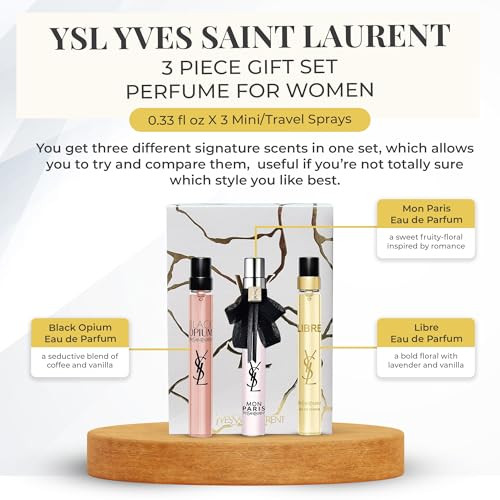 Yves Saint Laurent Ysl Trio Fragrance Set Collection Libre Black Opium Mon Paris 3 0.33 Oz