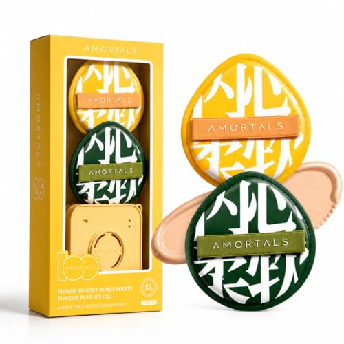Uniqus Amortals Foundation Puff Set Teardrop Makeup s With Case NonLatex Material 2Pcs