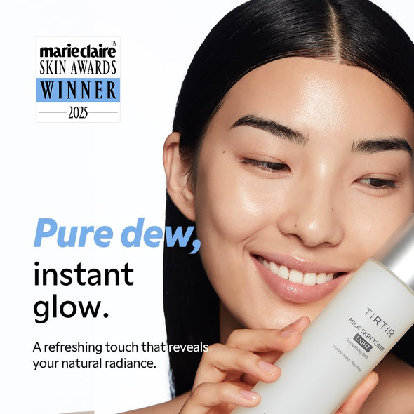 Tirtir Milk Skin Rice Toner Light Instant Hydration With 4% Niacinamide Pantenol 0.67 Fl Oz