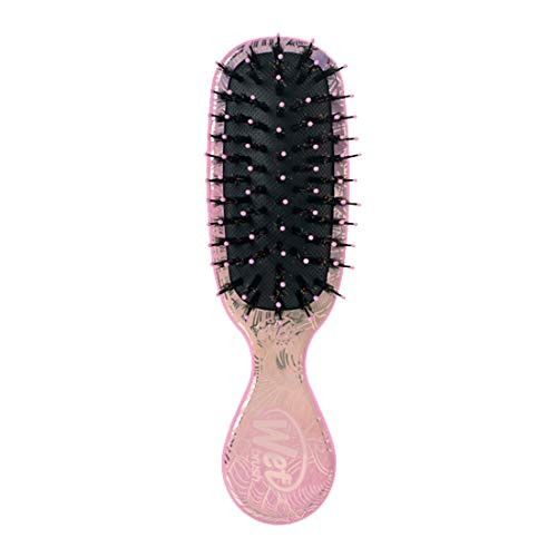 Wet Brush Mini Shine Enhancer Detangler Detangling Knots Snagfree Shiny Smooth Hair Dry Detangling Sea Shells 1 Count