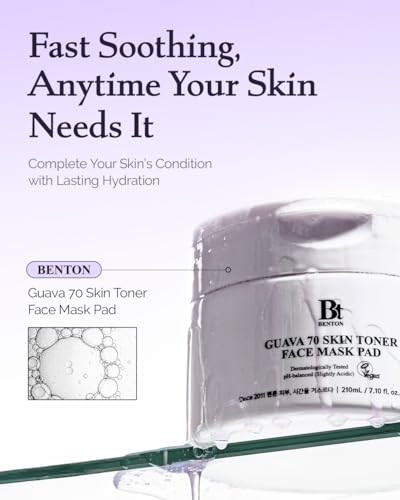 Benton Guava 70 Skin Toner Face Mask Pad Moisturizer Hyaluronic Acid Soothing