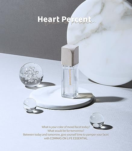 Heart Percent Commas On Life Essential Lip Essence 101 Lulluaby Watery Oil Clear 0.2 Fl. Oz 6G