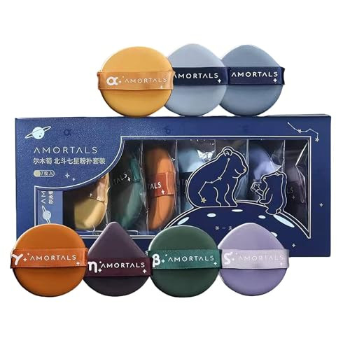 Uniqus Makeup s 2.16 Inch DualSidedbeauty For Liquid Foundation and Loose 7Pc