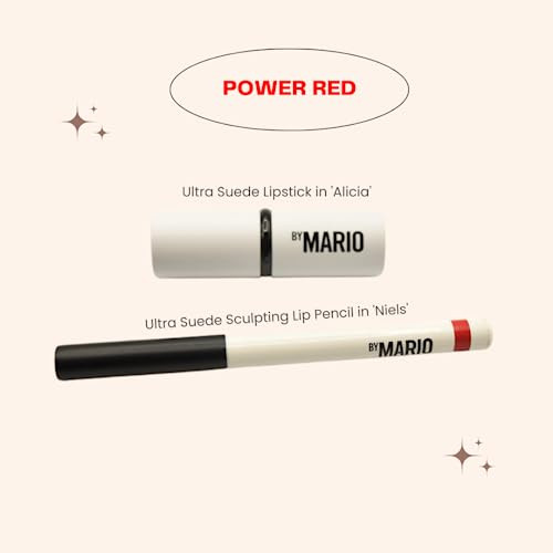 By Mario Makeup MarioS Lip Lift Kit Power Red: Ultra Suede Lipstick In