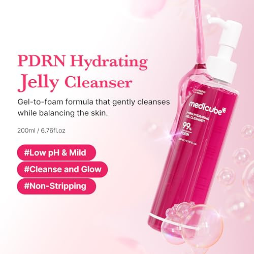 Medicube Pdrn Jelly To Foam Cleanser Low Ph Hydrating Daily Face Wash 200Ml