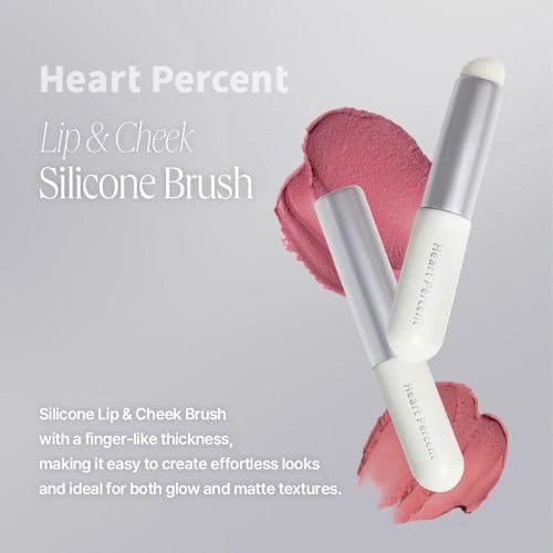 Heart Percent Silicone Brush For Lip and Cheek FingerLike HighElasticity Round Head Makeup S Portable And Reusable