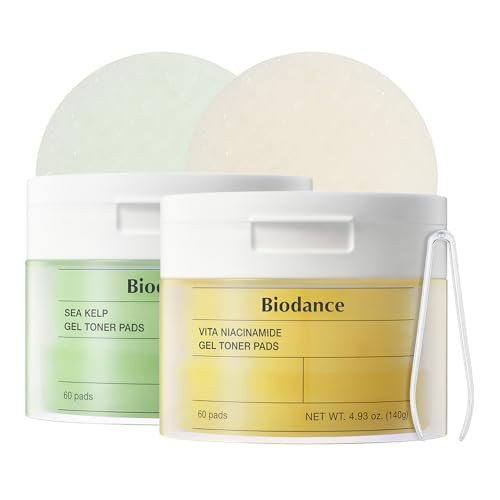 Biodance Brightening and Calming Toner Pads Duo Set: Vita Niacinamide and Sea