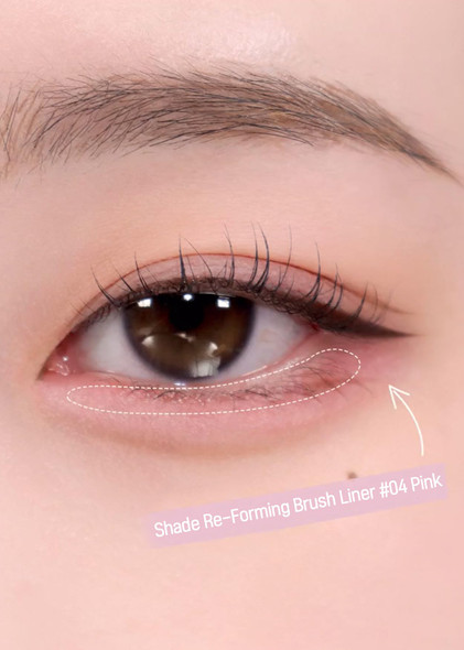 Colorgram Shade ReForming Brush Liner 04 Pink SilkySmooth Soft LongLasting Eyeliner Point Gram Shade Reforming Brush