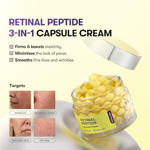 Vt Cosmetics Retinal Peptide Capsule Cream 3In1 Firming Moisturizer With Retinal Vitamin A