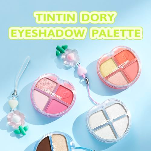 Colorgram Tintin Dory Eyeshadow Palette 05 Fairy Dory 4 Color Compact Palette Gram Tintin Dory Eyeshadow