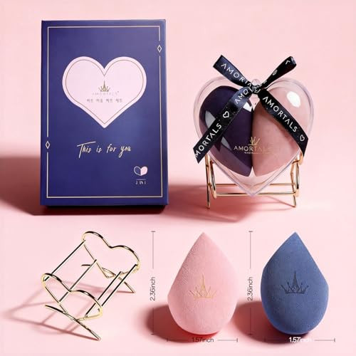 Uniqus Heart Makeup Set Soft Beauty s With HeartShaped Holder For 2 Pcs