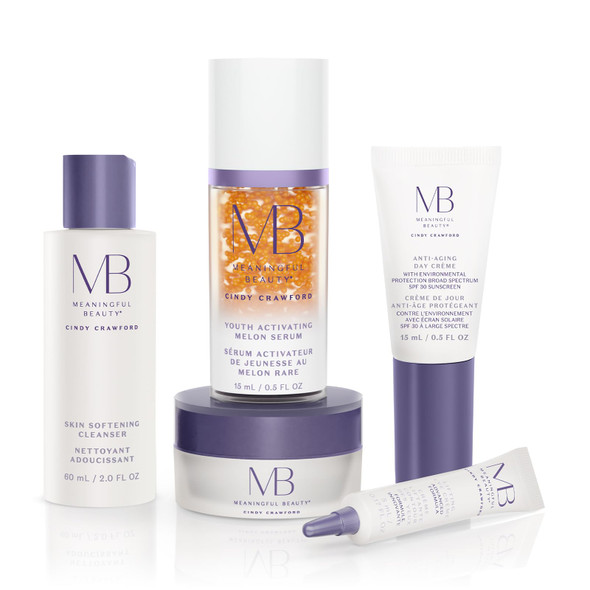 Meaningful Beauty Essentials Skincare System Advanced Formula Starter Kit With Melon Super Antioxidants