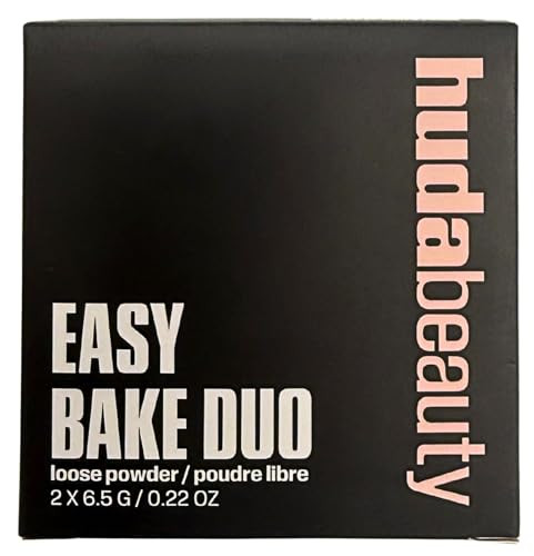 Huda Easy Bake Duo Loose Powder Set Pink Pumpkin Pink Velvet Cookie/Pumpkin 0.22 Oz 6.5 G