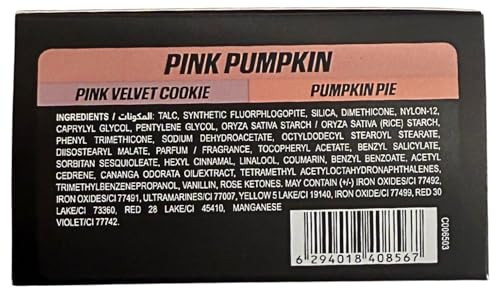 Huda Easy Bake Duo Loose Powder Set Pink Pumpkin Pink Velvet Cookie/Pumpkin 0.22 Oz 6.5 G