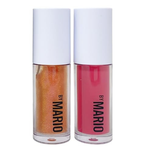 By Mario Makeup Supershine Lip Gloss Duo Set Rose Gold And Rose