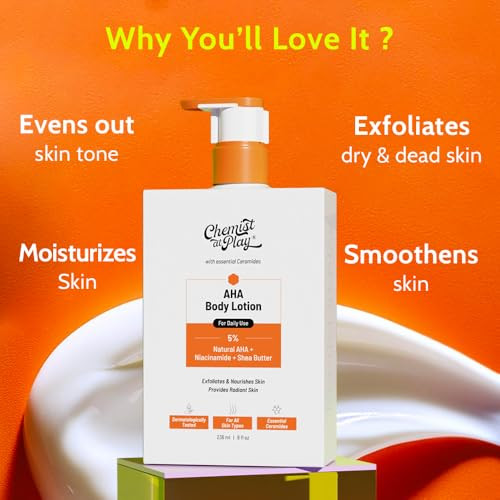 Chemist At Play Aha Body Lotion With 5% Natural Aha Niacinamide Shea Butter For 236Ml