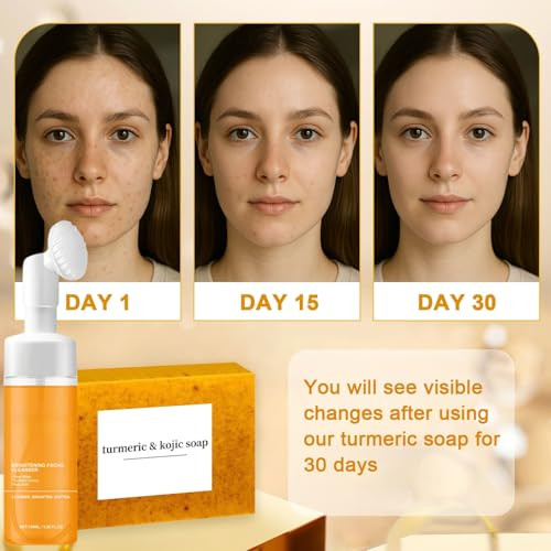Peehss Turmeric Soap and Turmeric Face Wash Set Honey Lemon Tumeric Kojic