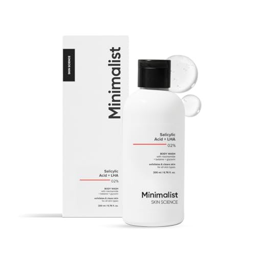 Minimalist Body Wash For Men and Women 2% Salicylic Acid + Lha 6.76 Fl Oz