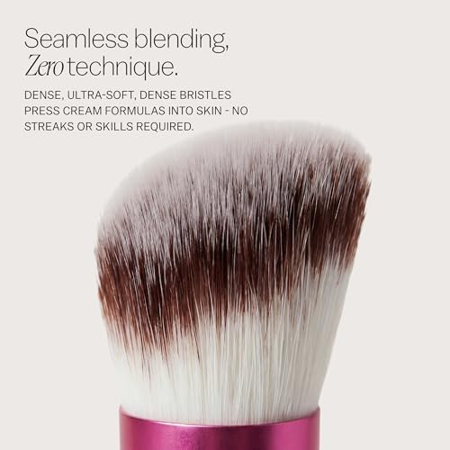 Basma Beauty Complexion Foundation Makeup Brush Dense Round UltraSoft Vegan Taklon Bristles
