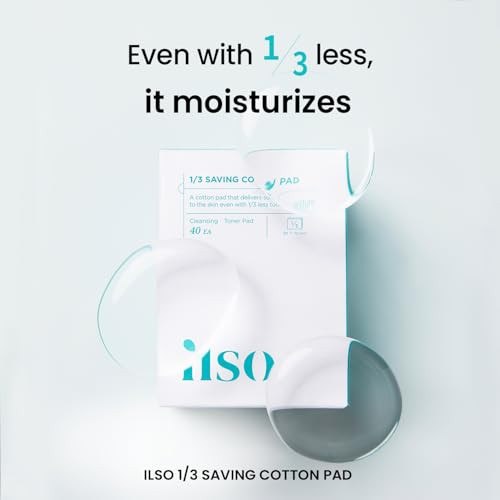 Ilso 1/3 Saving Cotton Pad Thin Layer Perfect For Diy Toner Pad 40 Sheets