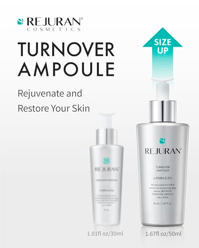 Rejuran Turnover Skincare Set With CPdrn Salmon Dna Face Serum and Sheet 1.69 Fl Oz