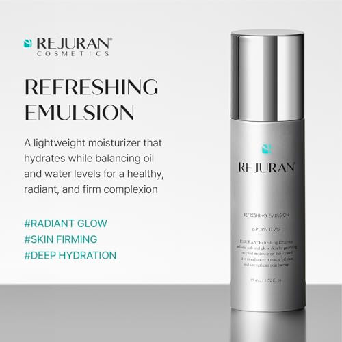 Rejuran Refreshing Emulsion CPdrn Salmon Dna Facial Moisturizer For Deep Hydration RadianceBoosting 1.52 Fl Oz