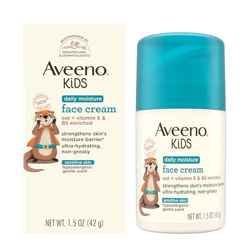 Aveeno Baby Kids Daily Moisture Face Cream With Oat Vitamin E and B5 1.5 Oz