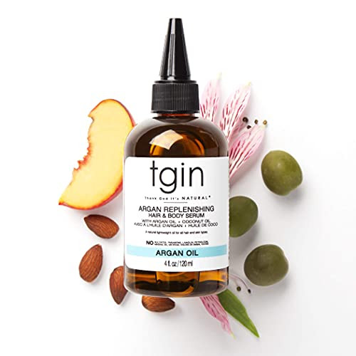 Thank God ItS Natural Tgin Argan Replenishing Hair Serum Dry Hair Moisturizing Breakage Control Paraben 4 Oz