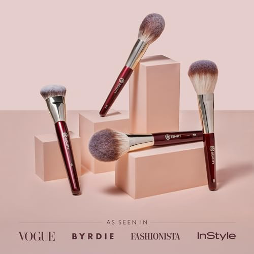 Bk Beauty Essentials Face Brush Set 100% CrueltyFree Vegan Softest Makeup Brush Set 4Pc