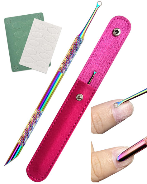 Kunshnbei Dual Ended Cuticle Remover PreTreatment Cuticle Pusher With Loop Cuticle Pusher