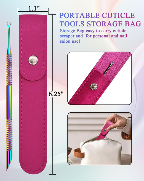Kunshnbei Dual Ended Cuticle Remover PreTreatment Cuticle Pusher With Loop Cuticle Pusher