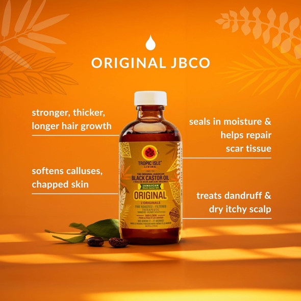 Tropic Isle Living Jamaican Black Castor Oil Rich In Vitamin E Omega Fatty Acids 4Oz