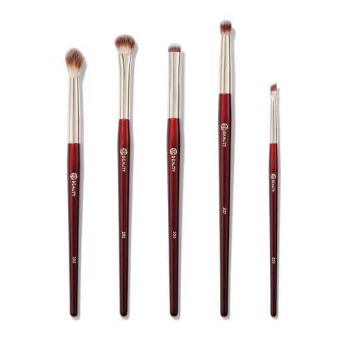 Bk Beauty Brush Set For Hooded Or Smaller Eyes Eyeshadow Brush Set For 5Pc