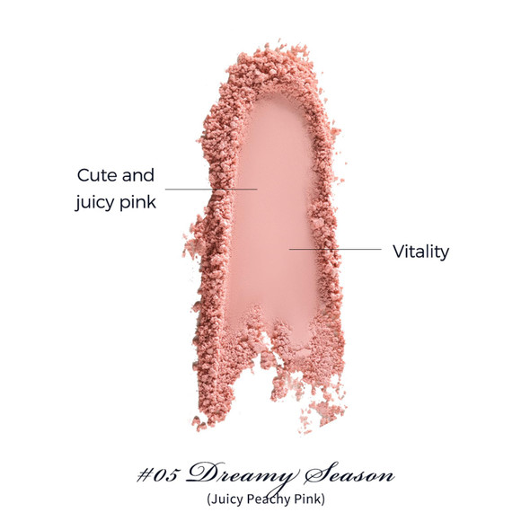 Flower Knows Swan Ballet Embossed BlushWarm Peachy Pink Matte Powder Blush For CheeksBuildable