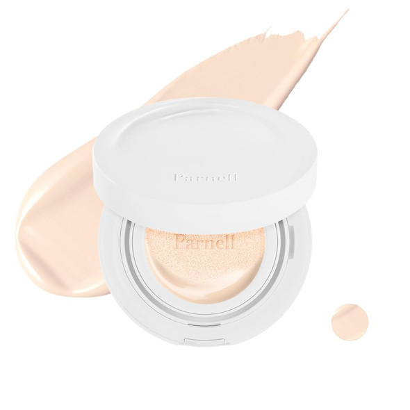 Parnell Cicamanu Serum Cushion - Moisturizing Foundation for Soothing, Coverage, Glass Skin and Lightweight for Sensitive and Dry Skin Pearl Skin (0.52 Fl Oz)