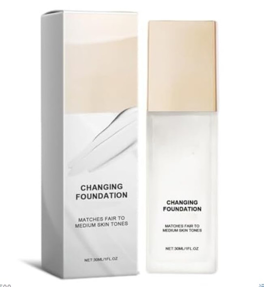 Rewdut Color Changing Foundation For Mature Skin Hydrating And Lightweight Liquid Foundations Changing Foundation For Mat 1Pcs