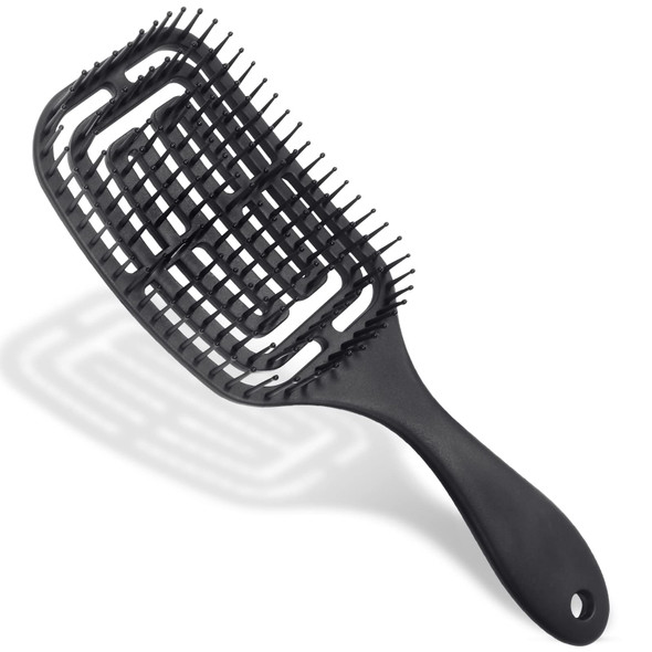 Vinabo Hair Brush Detangling Hair Brush Professional Curved Vented Hair Brush For