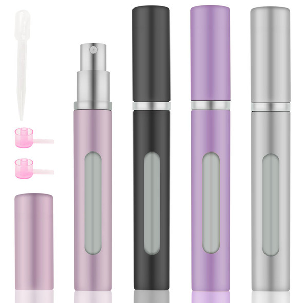 Obsgumu Mini Perfume Travel Bottle Perfume Atomiser Refillable Spray Bottles Portable For 5Ml 4Pcs