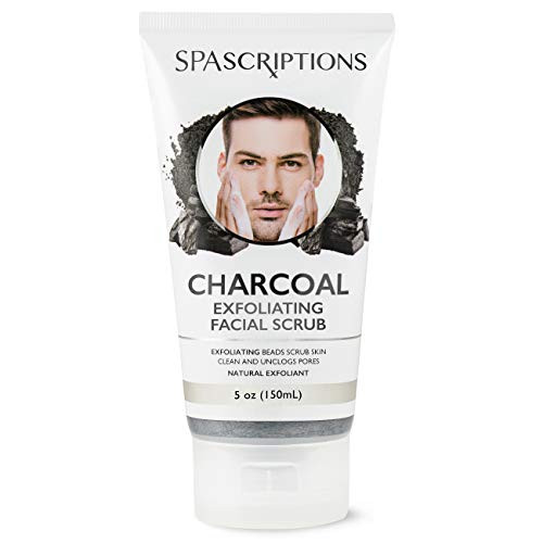 Spascriptions Charcoal Facial Cleanser Exfoliating Facial Scrub Face Wash With Natural Exfoliant 5 Oz