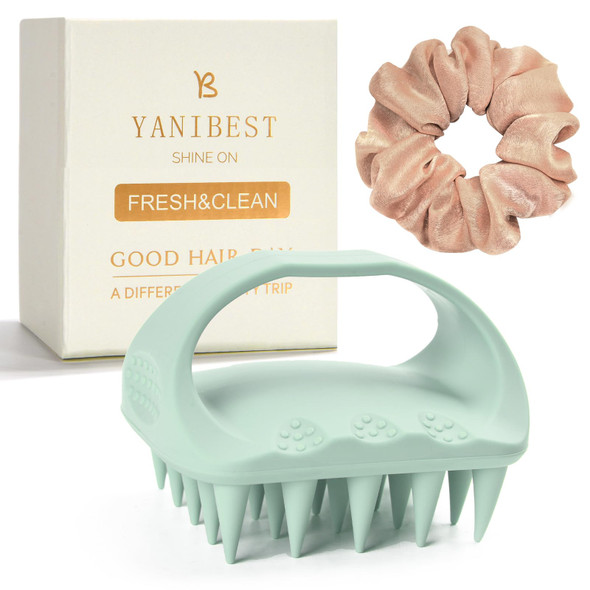 Yanibest Hair Massager Shampoo Brush Scalp Scrubber With Soft Silicone Bristles Hair