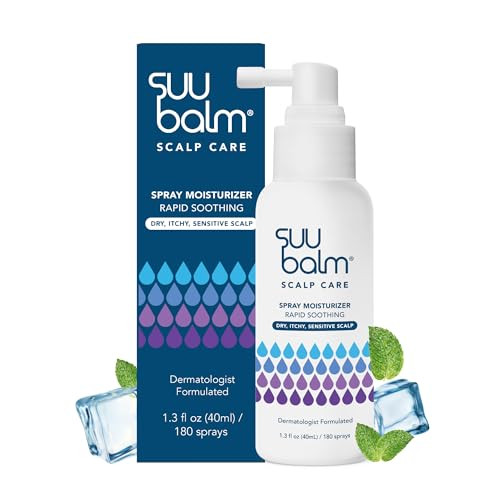 Suu Balm Dry Scalp Treatment Rapid Itch Relief AntiDandruff Scalp Spray Moisturizer Cooling 1.35 Fl Oz