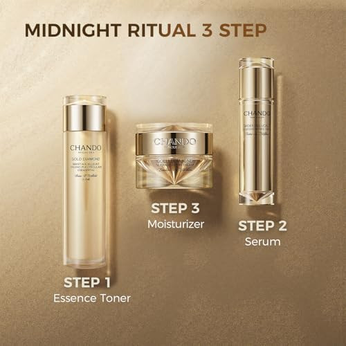 CHANDO HIMALAYA Gold Diamond Peptide-Enriched Toner(200ml/6.76oz) - Ultra Vitalizing, Micro-Sculpting, Refreshing, Hydrating, Repairing Moisturizing Toner with Tri-peptide, Hyaluronic Acid