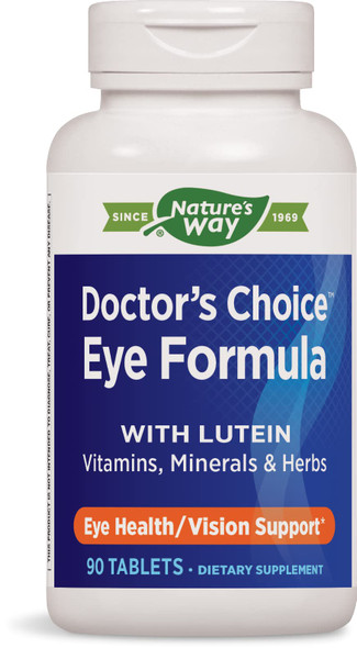 Nature's Way Doctor's Choice Eye Formula with Lutein Vitamins Minerals and Herbs, 90 Tablets
