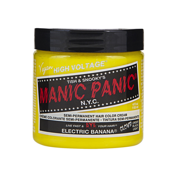 Manic Panic Semi-Permanent Hair Color Cream, Electric Banana 4 oz